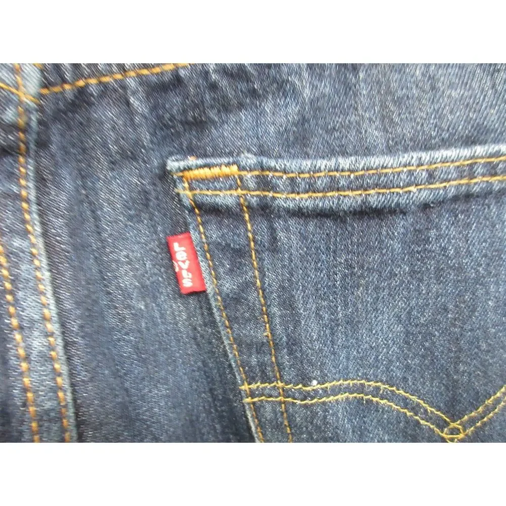 Levi's 501 Mens Jeans 34x32 Dark Wash Denim Button Fly 00501-0115